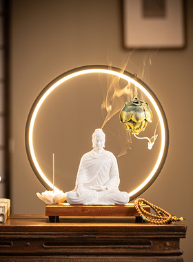 德化白瓷佛像陶瓷释迦牟尼佛大日如来佛阿弥陀佛家居玄关桌面摆件