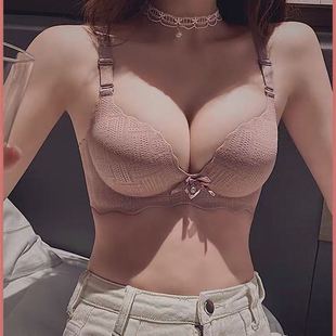 内衣女小胸聚拢调整型无钢圈胸罩一片式 收副乳防下垂加厚无痕文胸