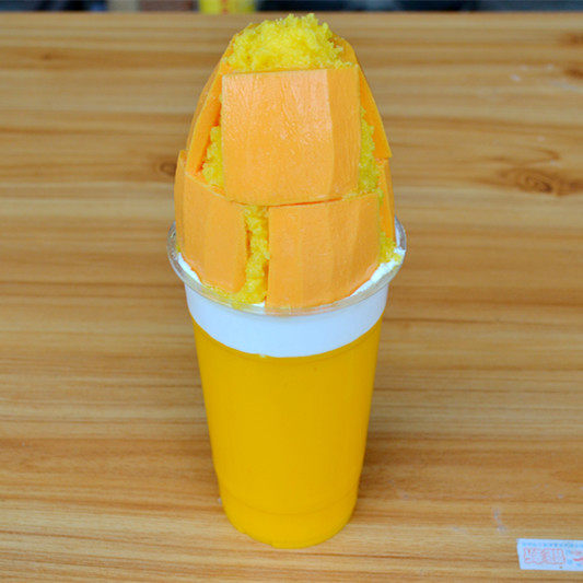 仿真泰芒了芒果杯模型泰芒了模型水果茶水果杯模型假水果食物模具