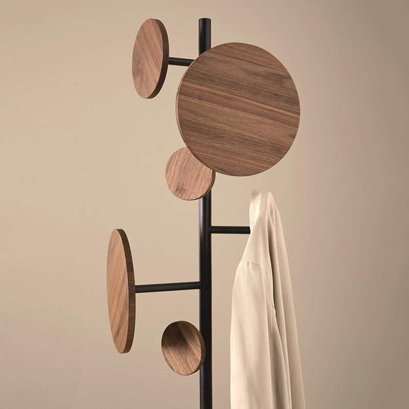 北欧简约马卡龙落地衣帽架 设计师别墅样板房玄关卧室衣帽间壁挂