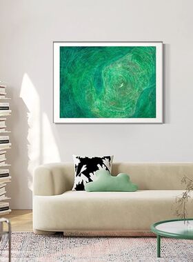 鲸落重生现代简约艺术抽象客厅沙发背景墙装饰画卧室床头高端挂画
