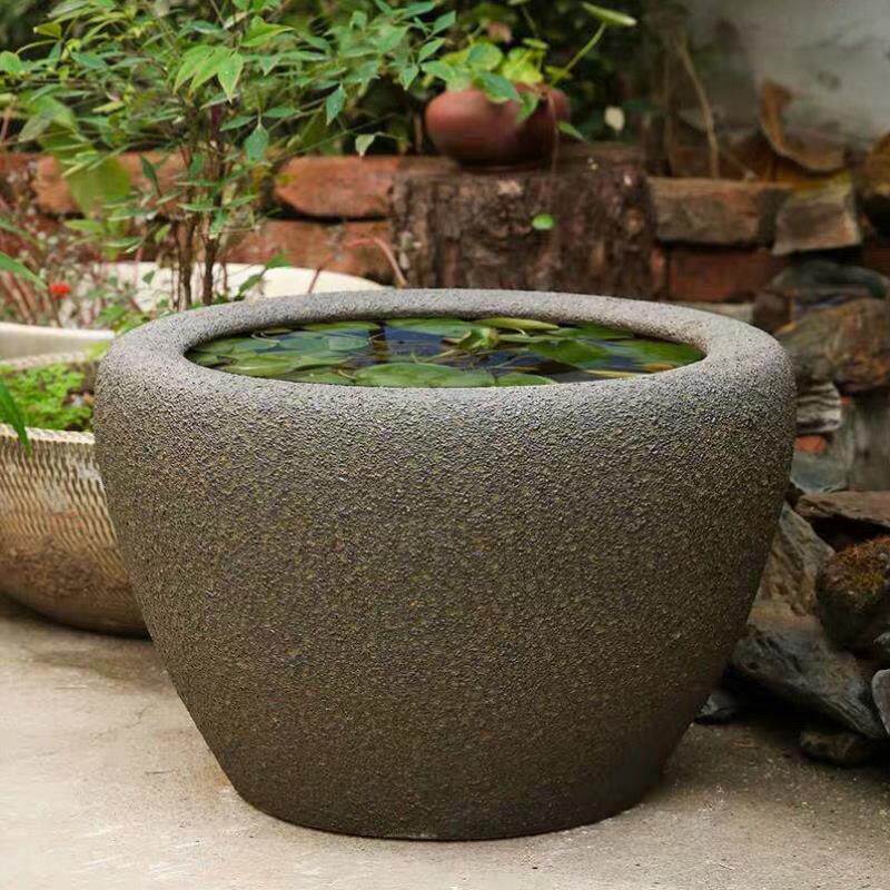 陶瓷鱼缸水缸养鱼阳台睡莲荷花缸室外庭院陶瓷大缸鱼缸老式大水缸
