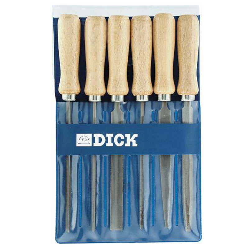 德国原装进口Dick 小型锉套装 6件套 配套塑料袋 硬木手柄 518970