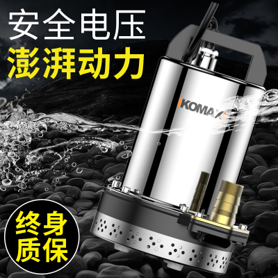 德国KOMAX直流潜水泵高扬程12V24V48V60V伏家用电瓶车抽水泵