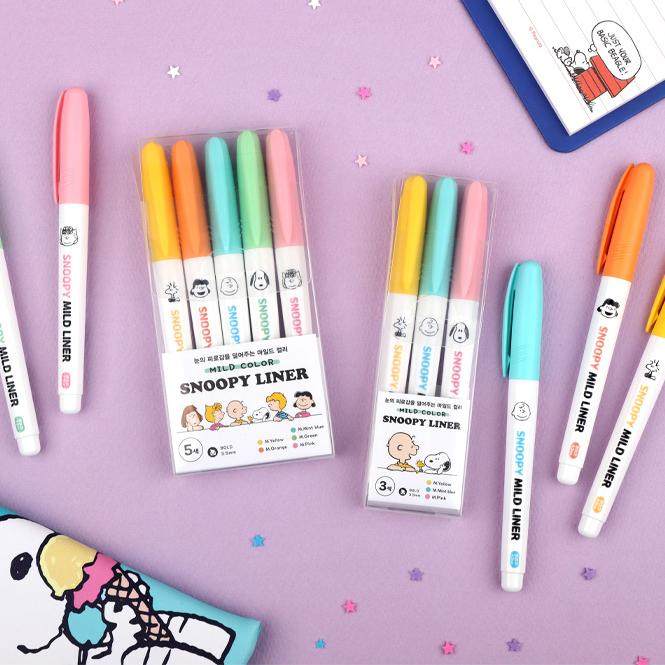 韩国进口史努比PEANUTS荧光笔