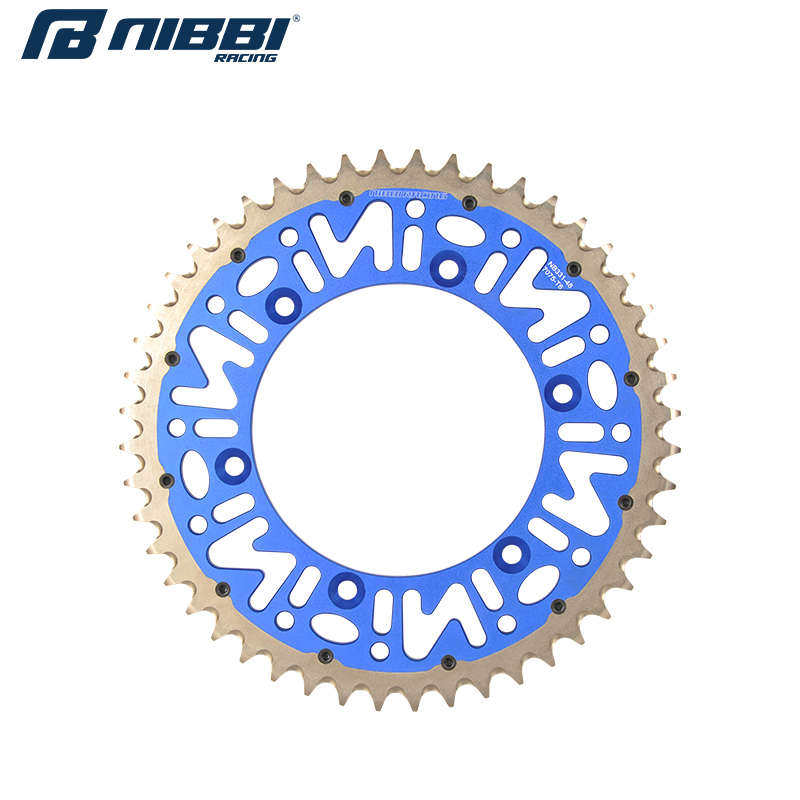 NIBBI尼比大越野摩托车牙盘改装钢包铝链轮链盘齿轮后牙盘配件
