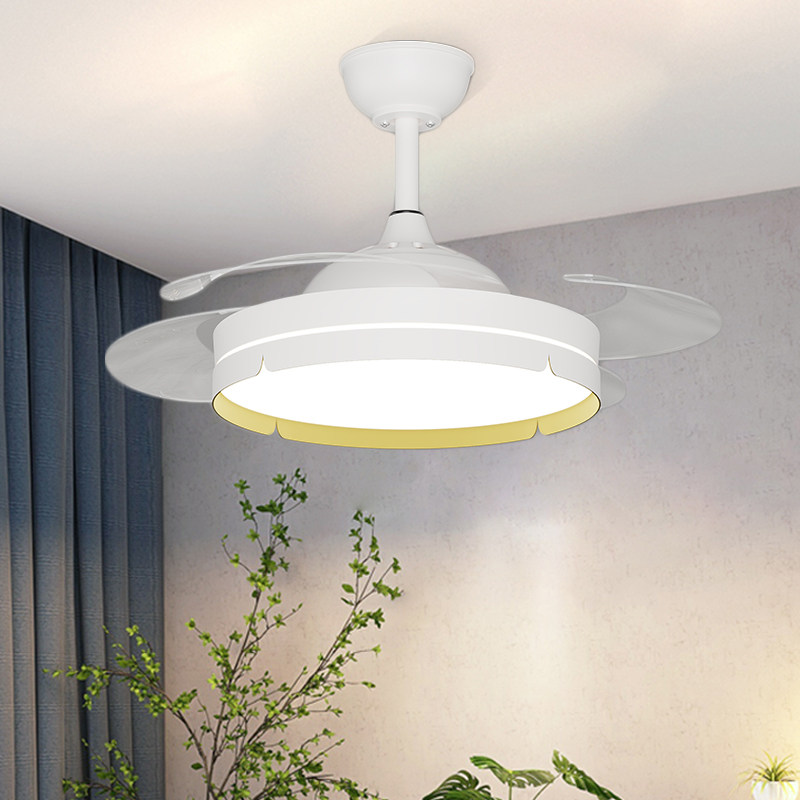 隐形餐厅风扇灯吊扇灯吸顶家用客厅餐厅卧室大风力智能遥控风扇灯