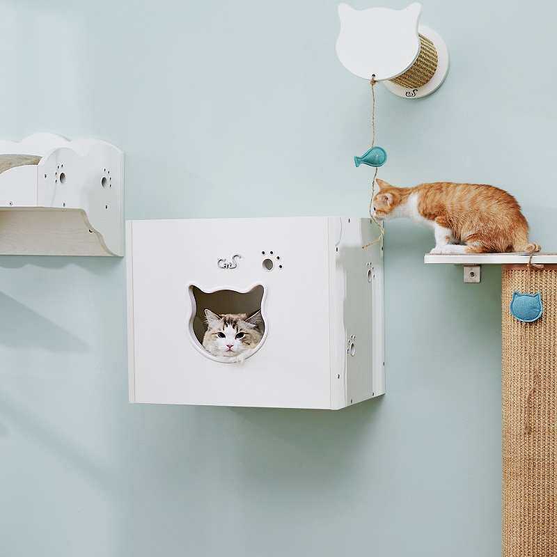 CatS猫墙经典系列 实木生态板剑麻墙上固定猫台阶猫跳台猫楼梯F