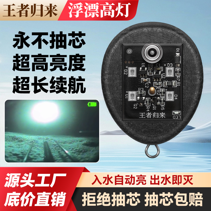 可视锚鱼浮漂高灯新款钓鱼专用高亮高登红外夜视超亮神器防水夜钓