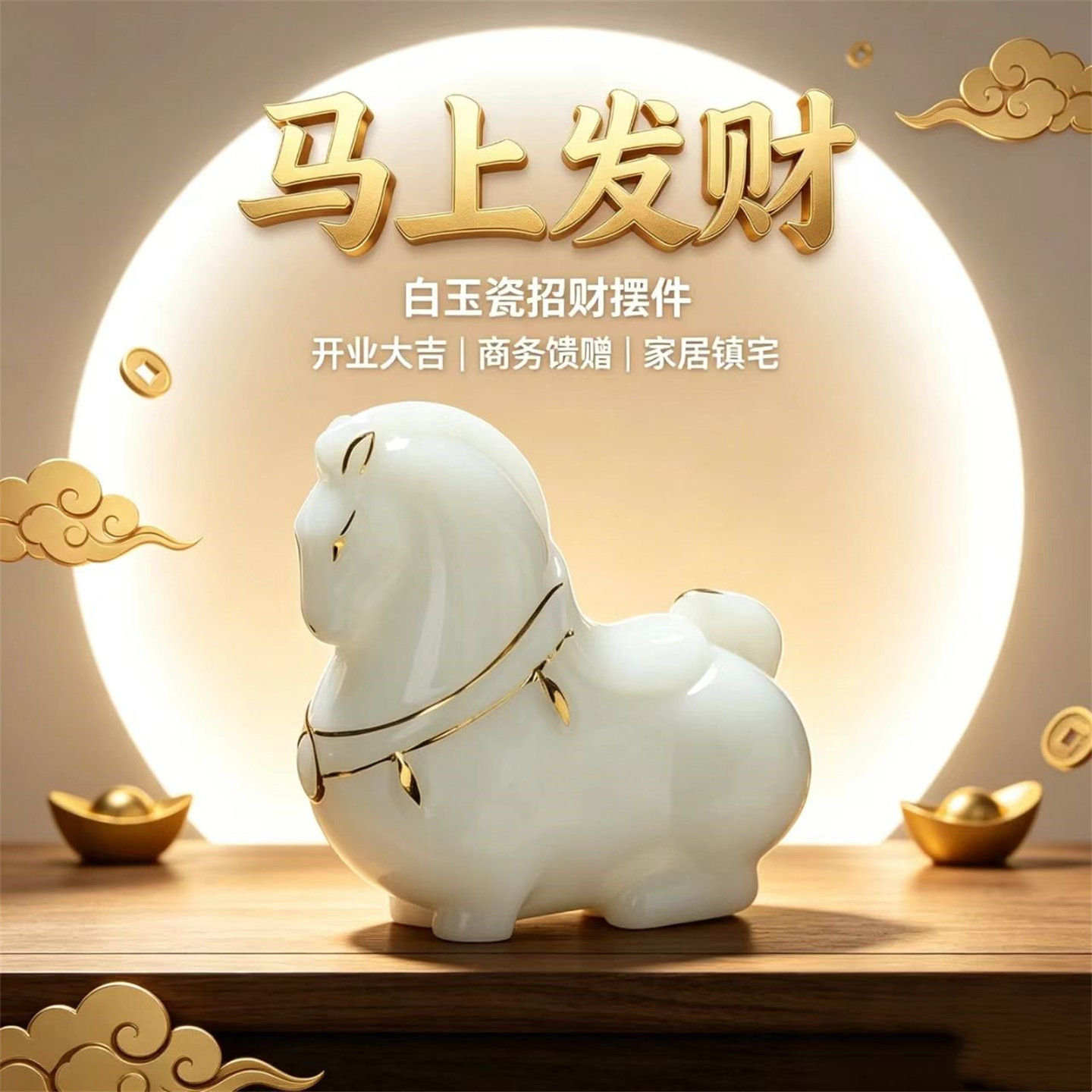 精致大气马上发财小巧高档礼品
