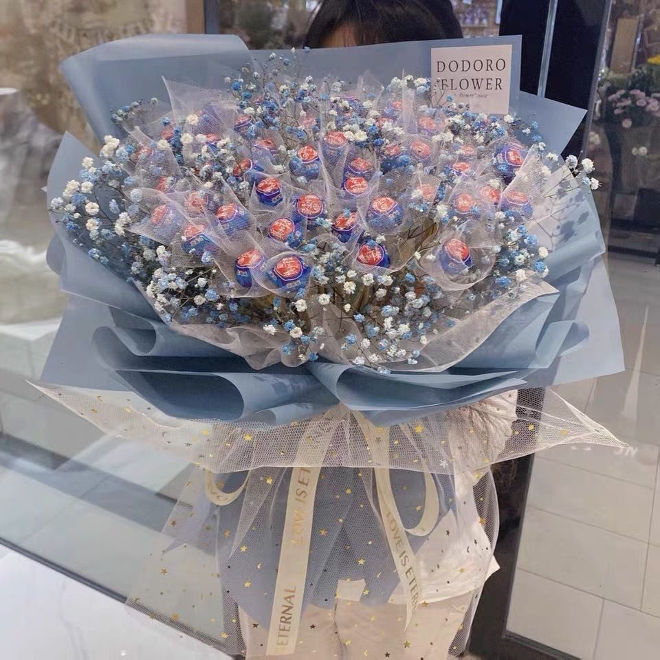 。成品棒棒糖生日花束满天星送男女朋友儿童节三八节七夕节生日礼