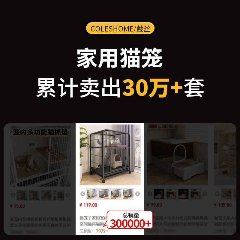 Coleshome家用多层猫笼子