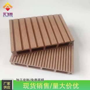 厂家直售户外塑木地板 强化木塑板在线压花 别墅花园防腐生态木板