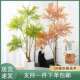 仿真绿植南天竹家居室内落地装 饰假盆栽南天竺仿真植物橱窗摆件