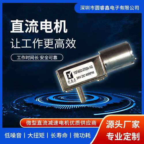 12v微型减速有刷直流电机涡轮蜗杆齿轮箱24V大扭矩强自锁力马达