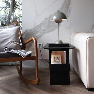 北欧实木置物杂志书架千纸鹤简约沙发边几个性创意异形民宿床头桌