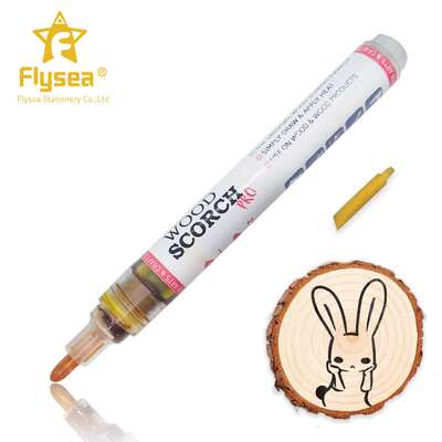 Flysea马克笔木材烧焦笔木头彩色记号笔手绘笔工艺品烙画笔手工笔