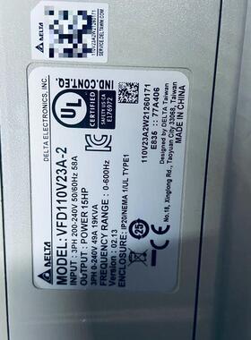 《议价》VFD110V23A-2     台达变频器功能包好实物