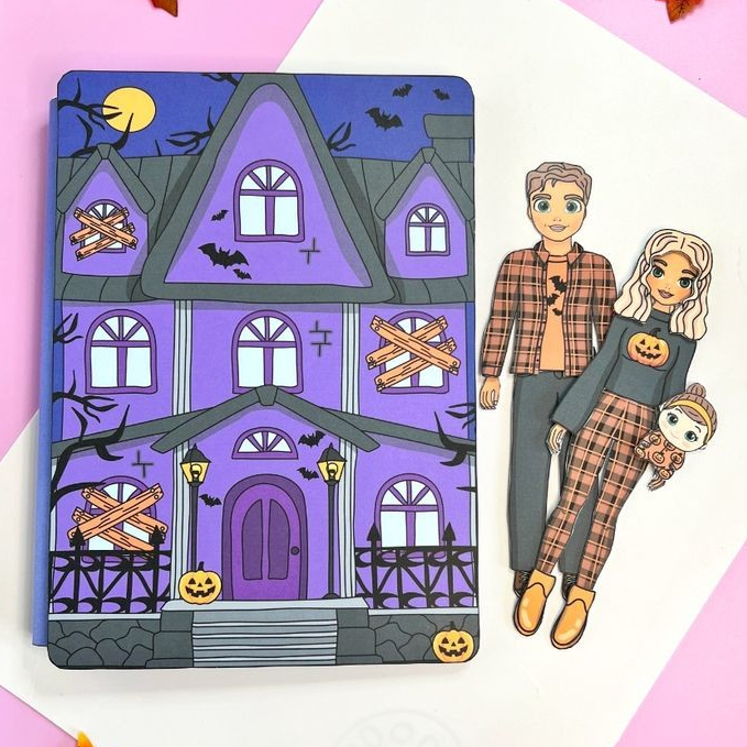 万圣节南瓜屋鬼屋换装纸娃娃化妆舞会安静书娃娃屋手工diy材料包,文具电教/文化用品/商务用品,其它印刷制品,淘宝优惠券,粉丝福利购,淘宝优惠卷