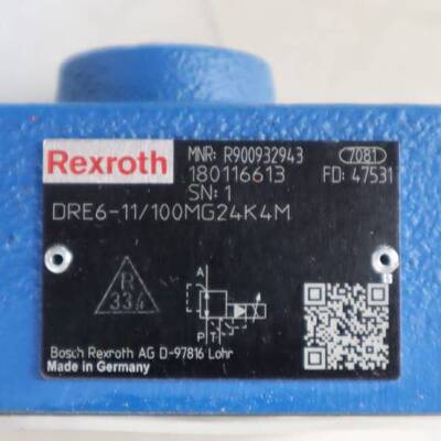 R900932943 DRE6-1X/100MG24K4M 德国力士乐REXROTH减压阀