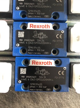 力士乐电磁阀4WE6D62/OFEG220N9K4 R900920691直流220V德国原装