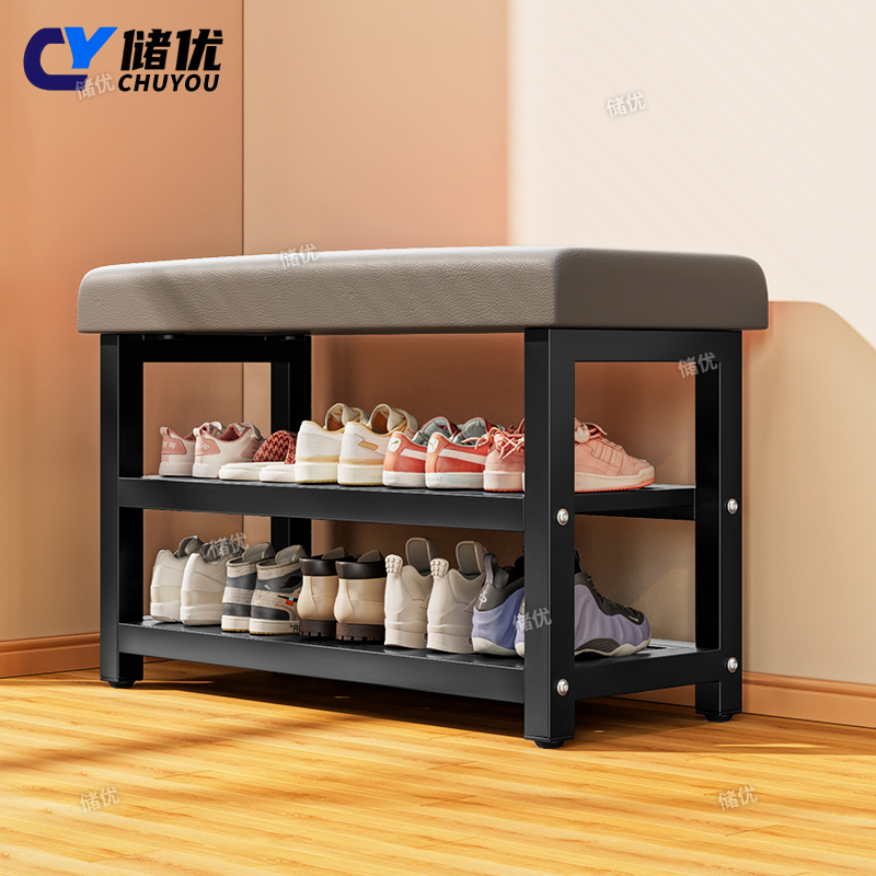 换鞋凳门口家用可坐可收纳鞋架入户门轻奢高级感长条进门穿鞋凳子