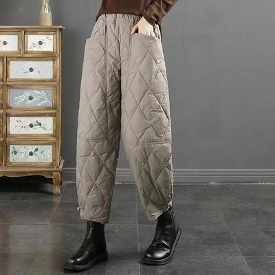 pants casual warm and windproof seams buttoned with pants
