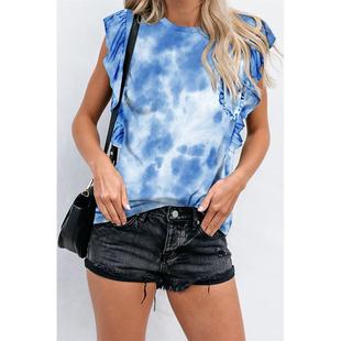 casual shirt sleeveless fashion loose color contrast