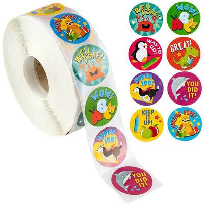 Reward Stickers Encourage Labels Roll for Kids Motivational