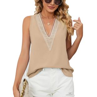 lace women summer tank patchwork tops active for