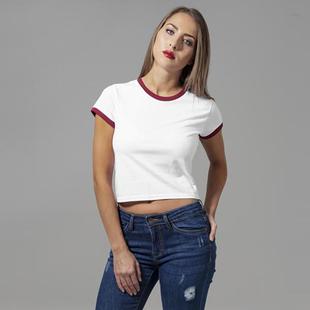 solid sleeve cuffs fit Womens slim color contrast short