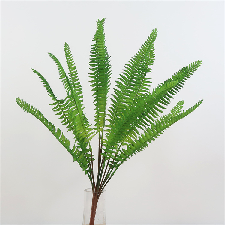 高品质软胶排草单枝蕨类绿植叶子软装植物墙配饰家居插花摆件