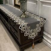 饰盖布鞋 欧式 高档蕾丝电视柜桌旗长条茶几巾餐桌布台面装 柜梳妆台