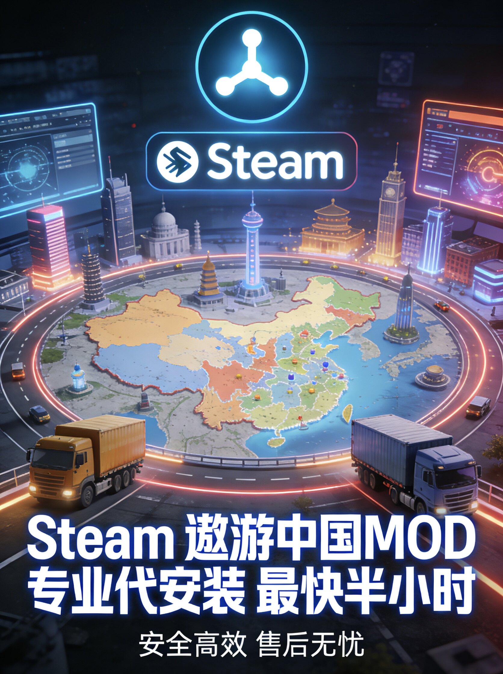 遨游中国MOD车辆中国地图世界地图真实内饰 语音导航专业代安装