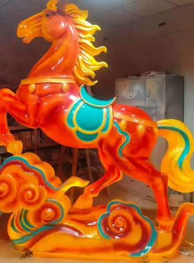 商场户外LED发光马造型摆件定制