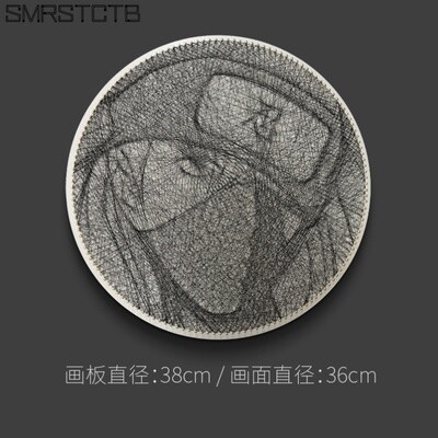 头像创意送女友缠弦送人七夕底板送女朋友一根线人物钉子绕线画