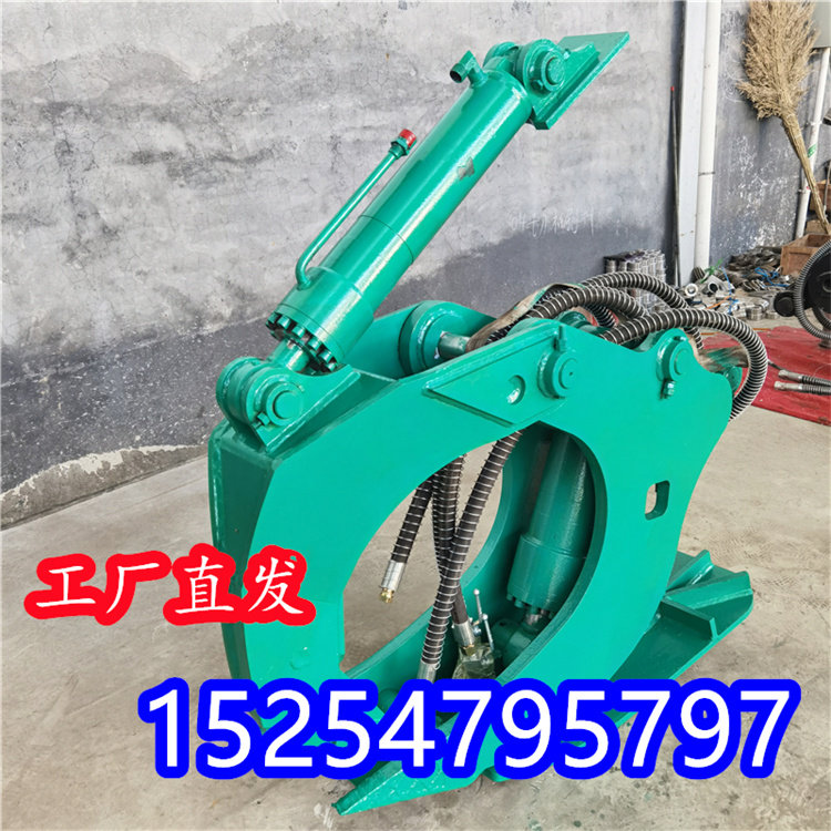 小型勾机刨树根机 树桩清理机 双油缸驱动树木移栽抱抓式属具现货