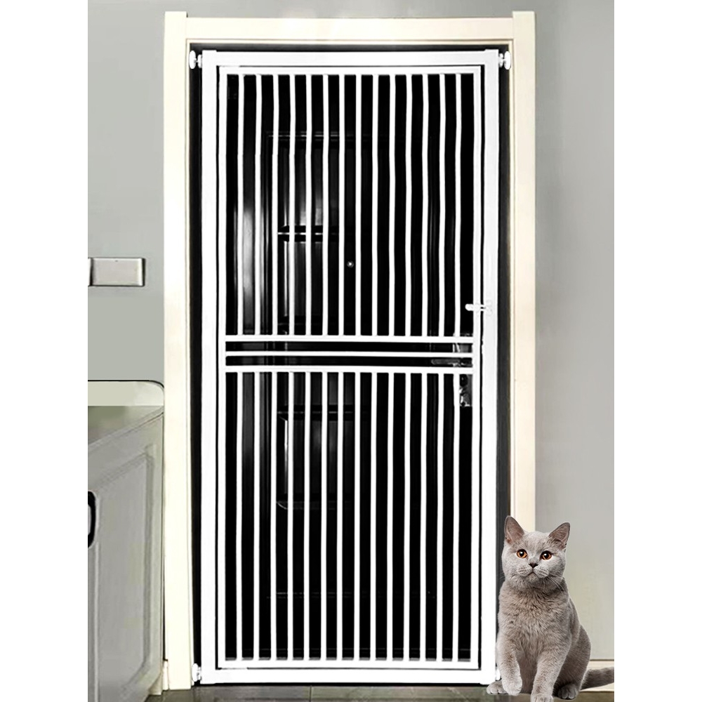 拦宠物防猫门栏围栏猫咪栅栏栏杆狗狗护栏室内防跳神器加密隔离门