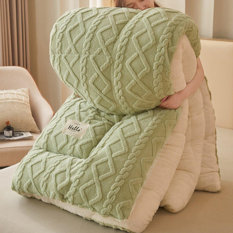 羊羔牛奶绒被子冬被单人被保暖加厚冬天冬季宿舍棉被褥学生芯太空,床上用品,化纤被,淘宝优惠券,粉丝福利购,淘宝优惠卷