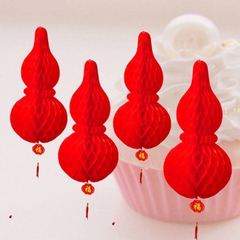 端午节纸葫芦挂件五月节活动商场装饰用品氛围布置塑料灯笼小挂饰