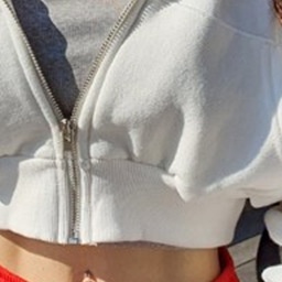 2025秋冬新款时尚拉链帽衫外套纯棉感连帽美式运动短款卫衣女