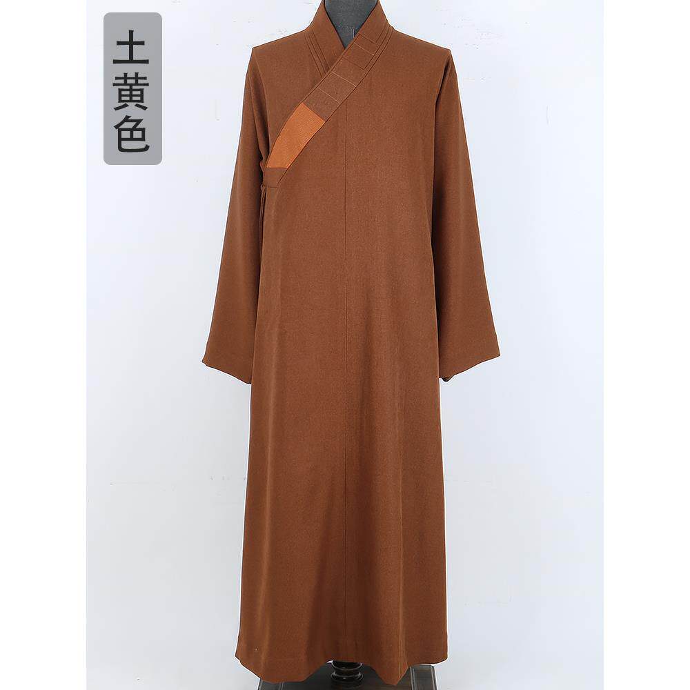 新僧衣僧服女秋冬季双织呢料大褂出家僧人和尚服比丘尼长褂加厚禅