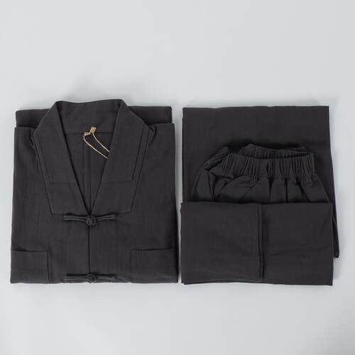 新僧服短褂春秋厚款全棉麻小褂透气保暖出家僧人和尚服套装男女四