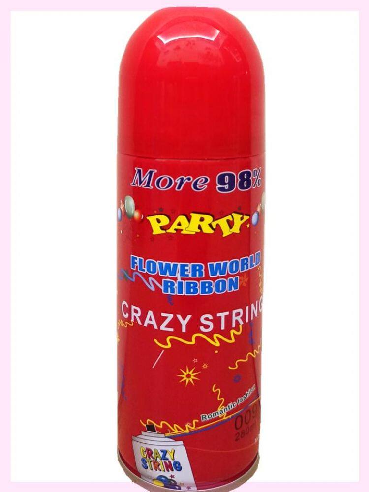 Toy bottle flying snow spray ribbon color party wedding same show new wedding color spray glass fly.