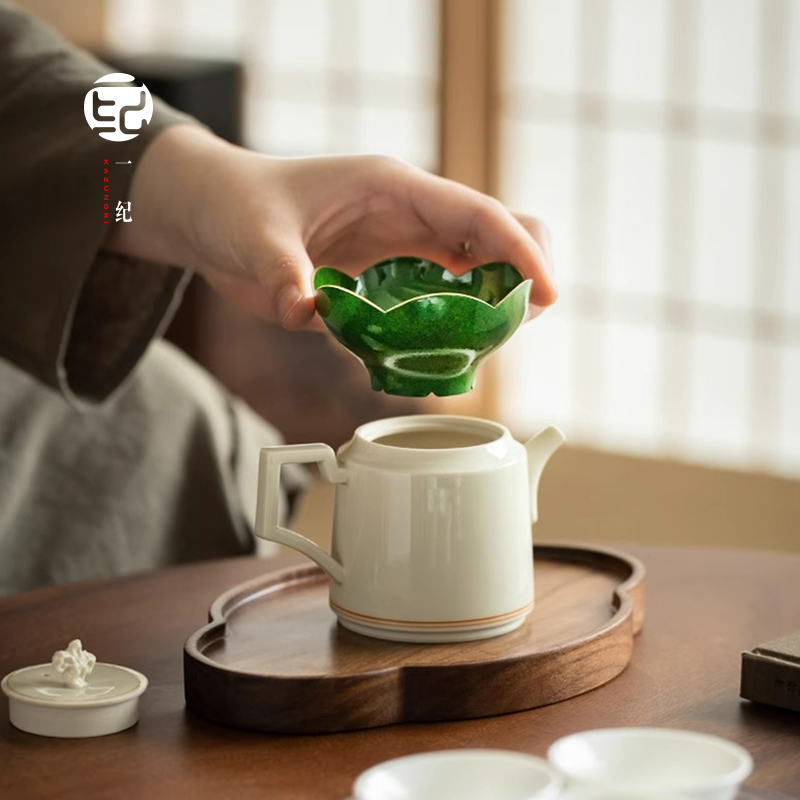 觅棠投茶器铜制复古新中式