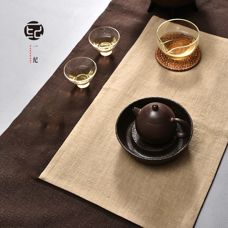 棉麻布艺茶席桌旗禅意茶桌布茶道茶垫布送礼布垫茶巾功夫茶具配件