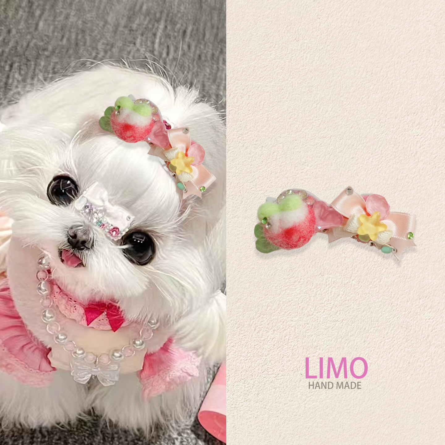 宠物发夹狗狗碎发夹甜美风