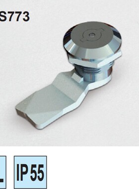 工业柜门锁圆柱锁回转直角锁电气柜门锁MS773-3-4