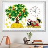 5d Diamonds a living room Cross stitch 2019 new pattern Diamonds Full bore Fortune Slightly clocks and watches Masonry