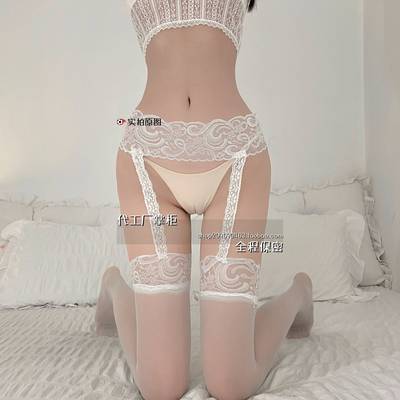 灌云县情侣内衣丝袜女连体吊带袜日系蕾丝袜免脱连脚一体裤套装qq